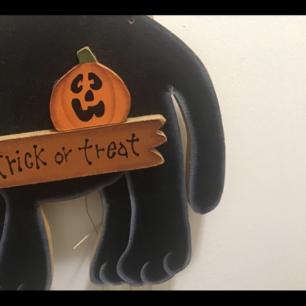 Halloween cat door, wall hanger👻🎃 vintage 90 - Picture 3 of 5